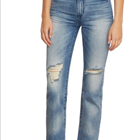 Habitual Pace Slit Hem High Rise Raw Hem Jeans NWT - Picture 2 of 8